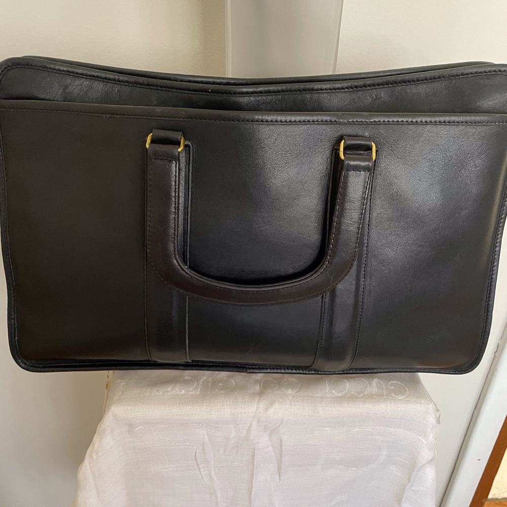 Vintage coach authentic leather satchel tote briefcase